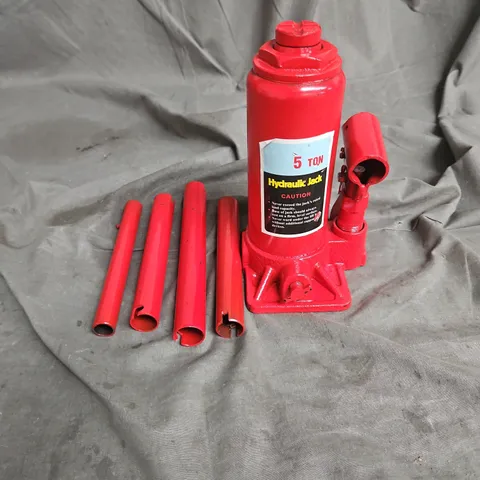 HYDRAULIC JACK 5 TON JACK IN RED - COLLECTION ONLY