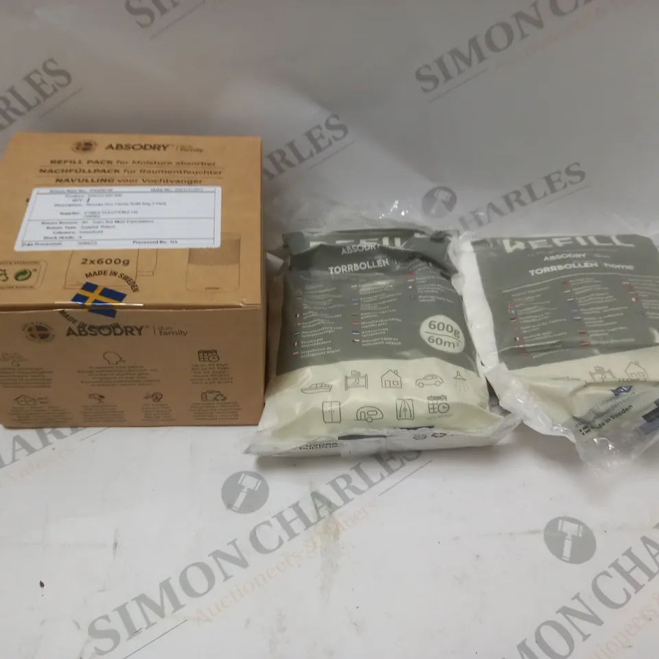 10 BOXED ABSODRY DUO FAMILY REFILL BAGS (2 IN EACH BOX)