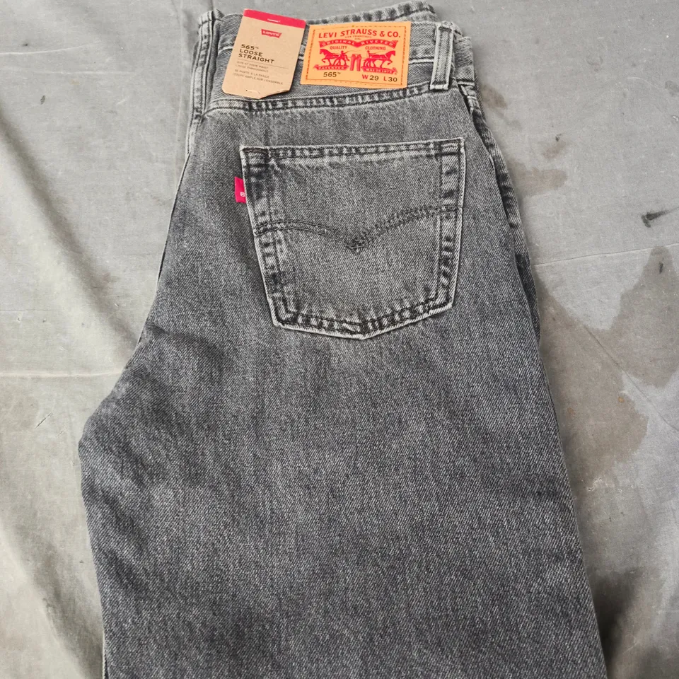 LEVI'S 505 JEANS – GREY DENIM, UK 29 (W29 L30)