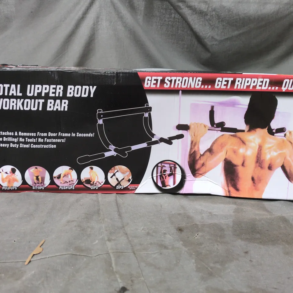 TOTAL UPPER BODY WORKOUT BAR – EXERCISE EQUIPMENT (BOXED)