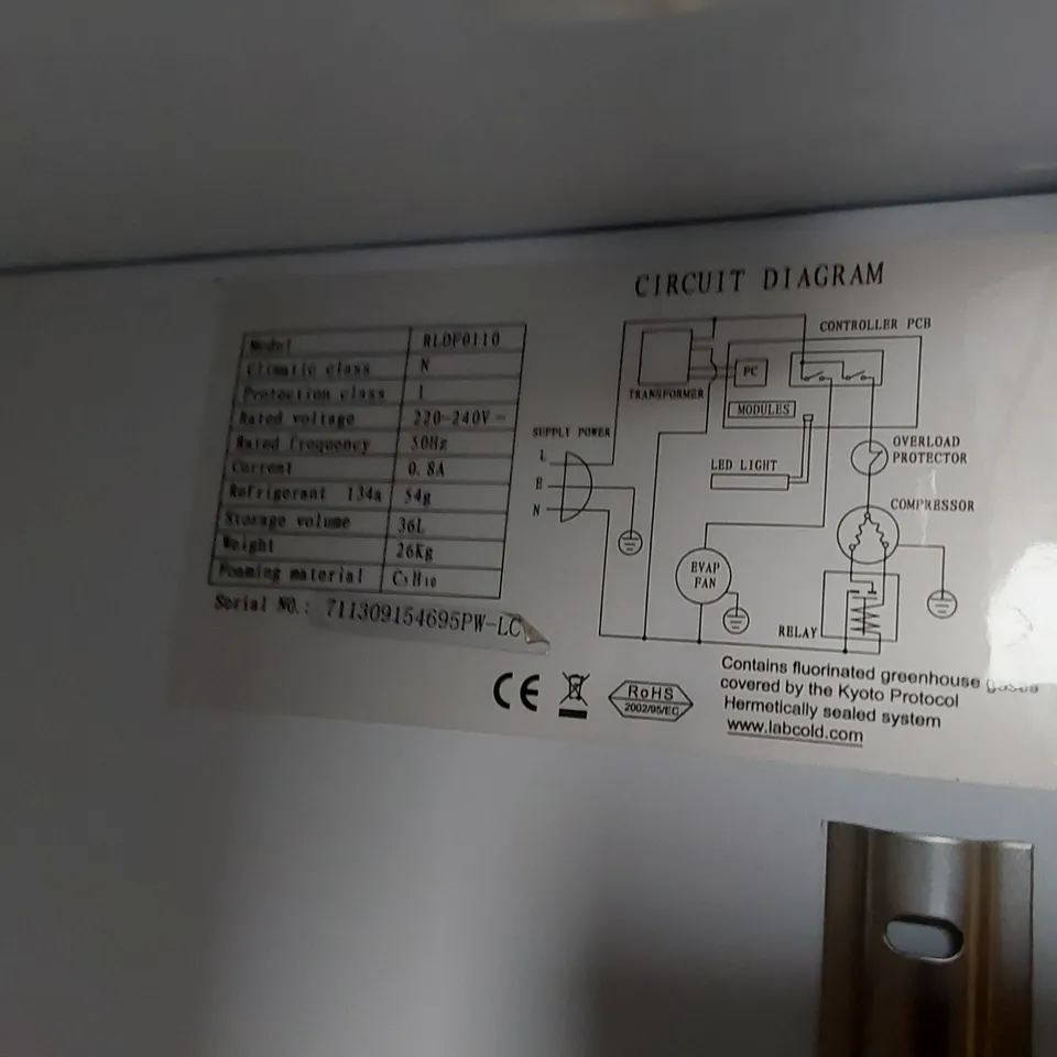 LABCOLD RLDF0110 PHARMACY REFRIGERATOR