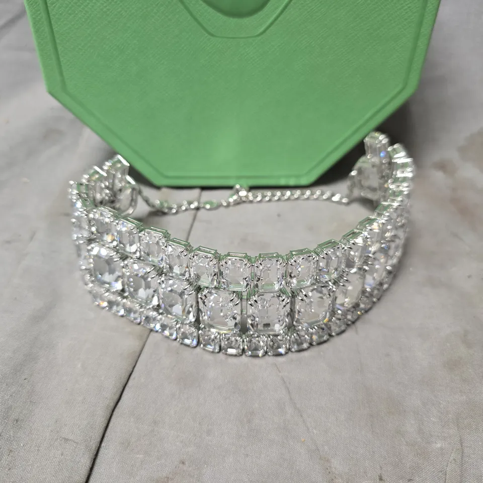 BOXED SWAROVSKI MILLENIA CHOKER 3 RHODIUM SHINY WHITE