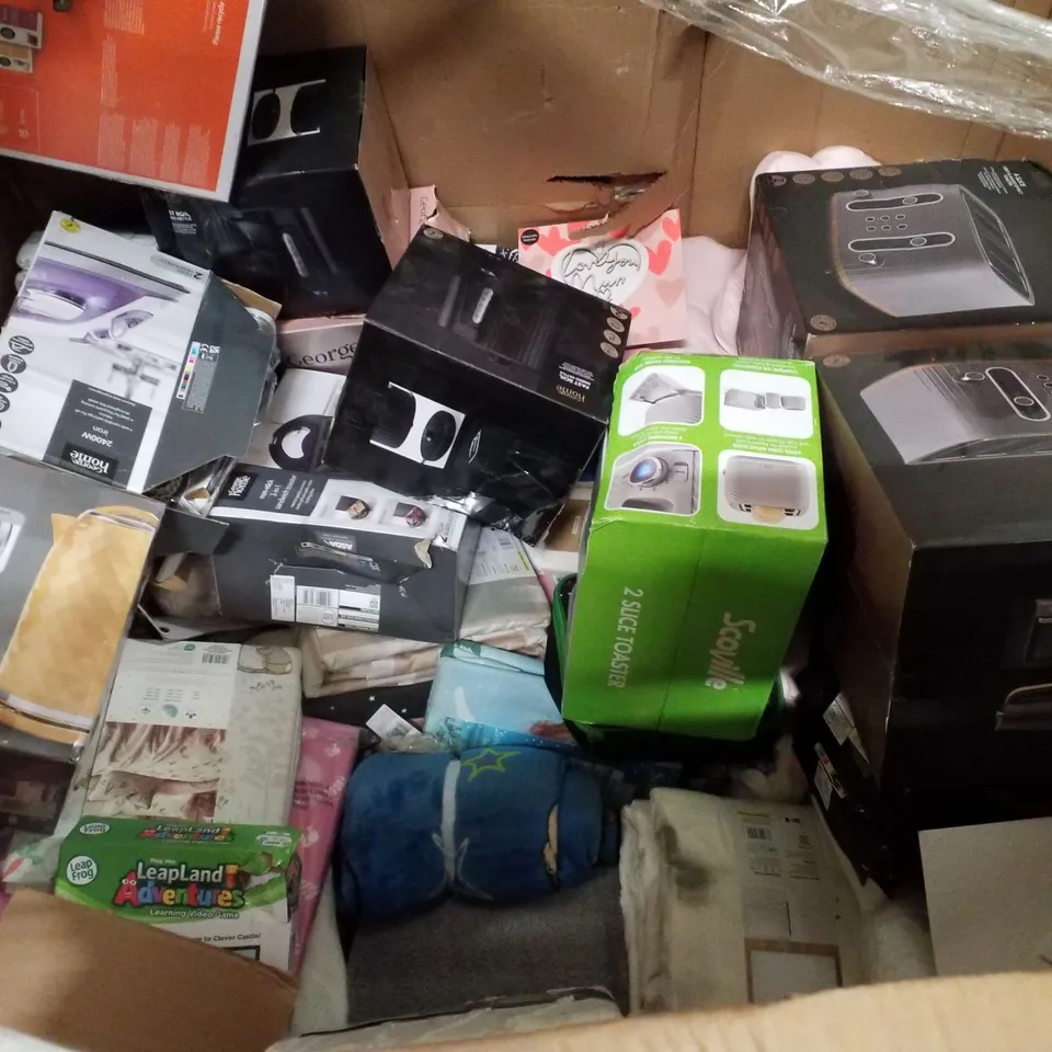 PALLET CONTAINING ASSORTED PRODUCTS INCLUDING 4-SLICE TOASTER, GLASS JUG BLENDER, ELECTRIC SCALE, & 3-IN-1 SANDWICH TOASTER