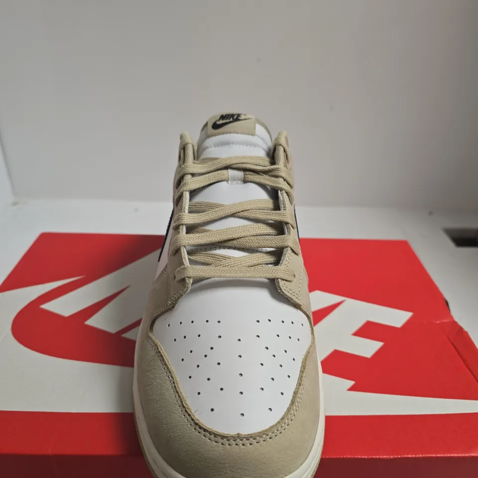 BOXED PAIR OF NIKE DUNK LOW DESERT TRAINERS – UK SIZE 13