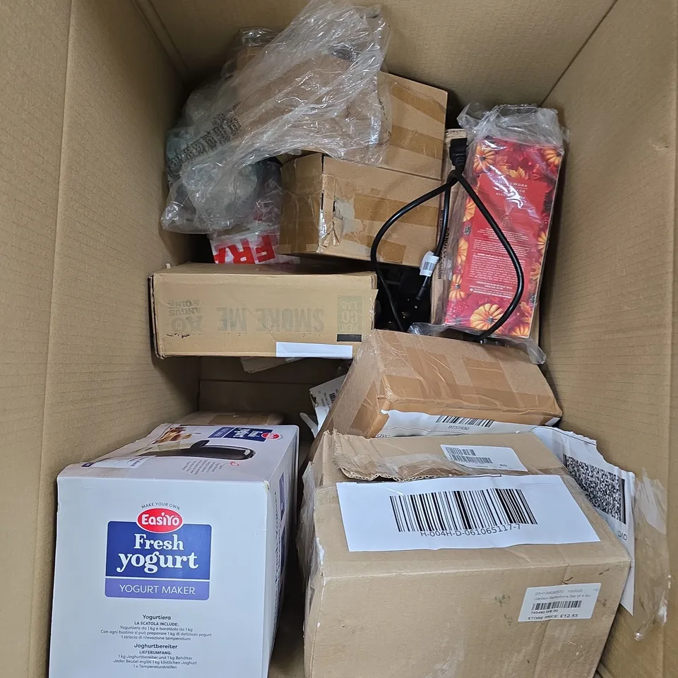 APPROXIMATELY 10 ASSORTED HOUSEHOLD PRODUCTS TO INCLUDE REED DIFFUSER, YOGURT MAKER, POWER CABLE ETC