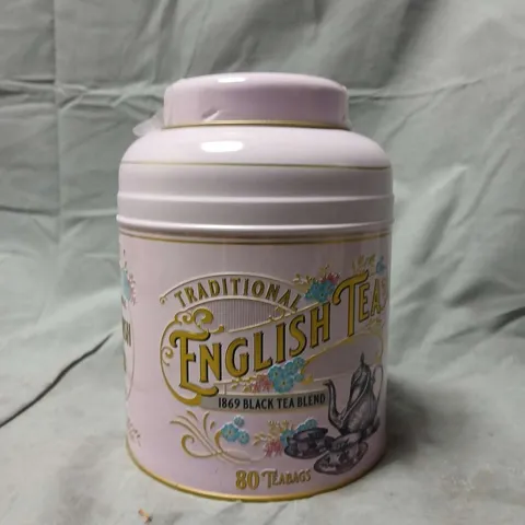 TRADITIONAL ENGLISH TEA TIN – 1869 BLACK TEA BLEND, 80 TEA BAGS