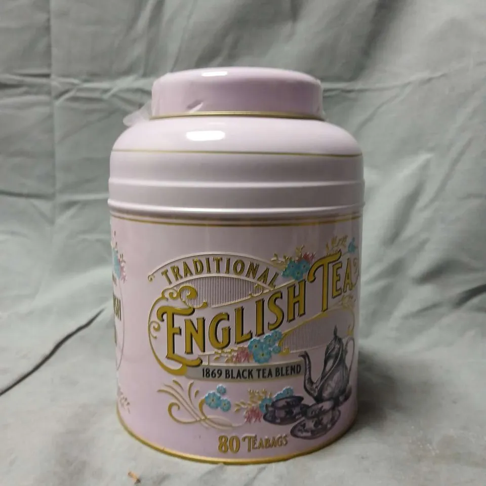 TRADITIONAL ENGLISH TEA TIN – 1869 BLACK TEA BLEND, 80 TEA BAGS