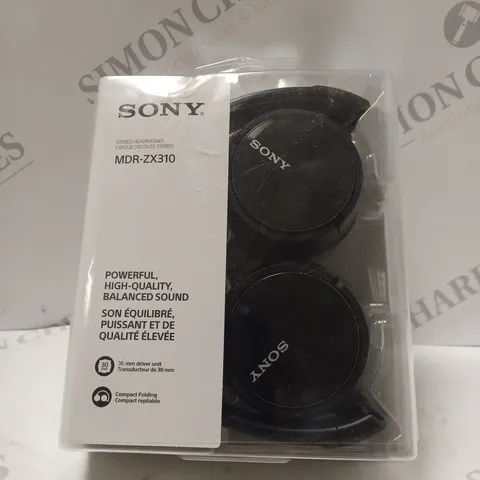 BOXED SONY MDR-ZX310 OVER-EAR HEADPHONES IN BLACK