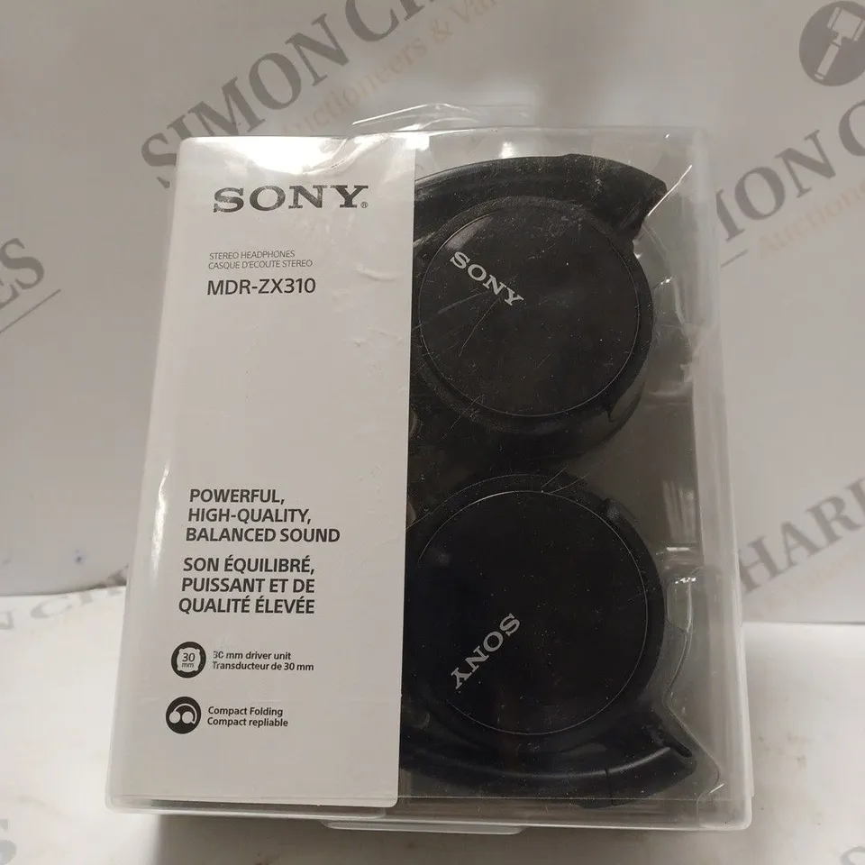BOXED SONY MDR-ZX310 OVER-EAR HEADPHONES IN BLACK