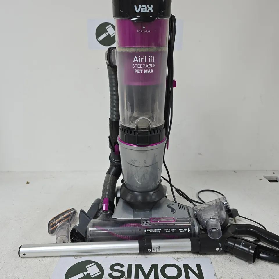 VAX AIR LIFT STEERABLE PET MAX VACUUM CLEANER - COLLECTION ONLY RRP £129