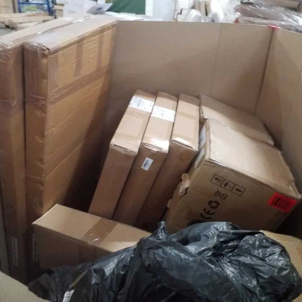 PALLET OF ASSORTED HOUSEHOLD GOODS AND PRODUCTS TO INCLUDE;OUTDOOR FIRE BOWL,HEDGE SHEARS,KICK SCOOTER 