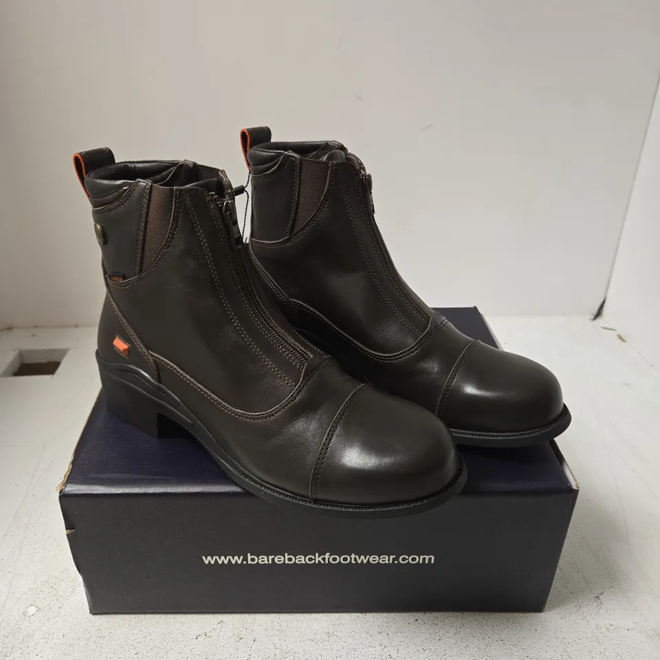 BAREBACK IDAHO STORM WATERPROOF JODHPUR BOOTS - BROWN, UK 7 