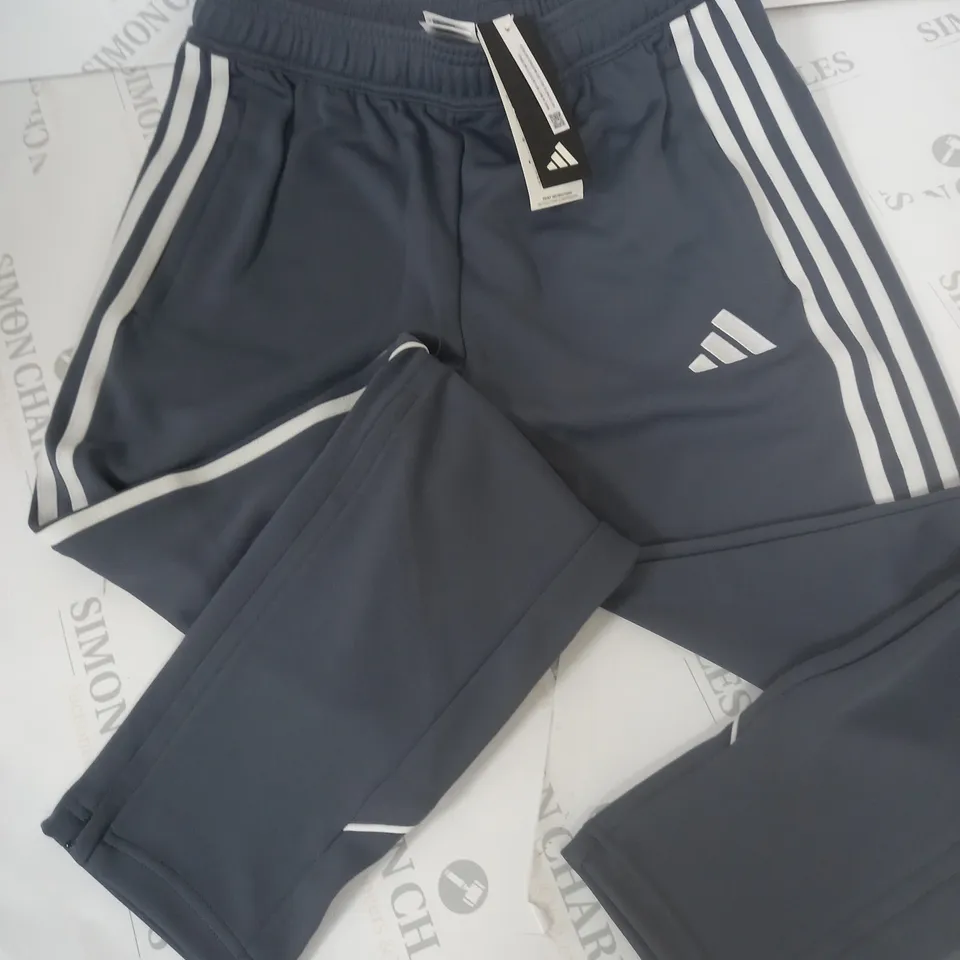 ADIDAS GREY TRACK PANTS - UK 13/14