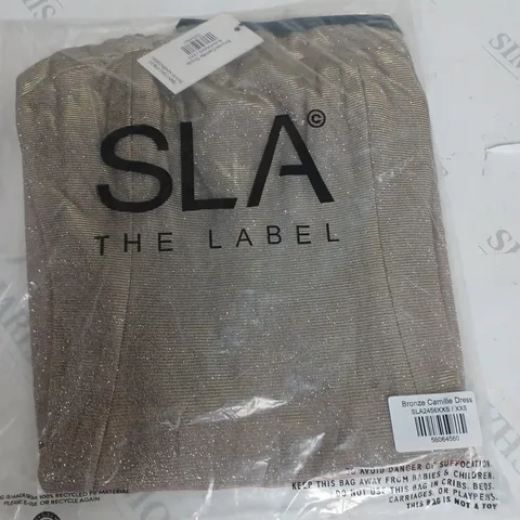 BAGGED SLA THE LABEL BRONZE CAMILLE DRESS - XXS