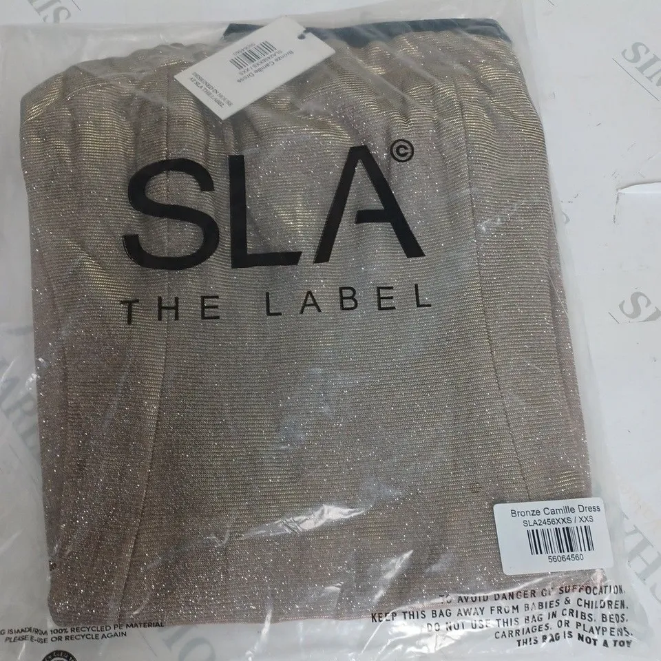 BAGGED SLA THE LABEL BRONZE CAMILLE DRESS - XXS