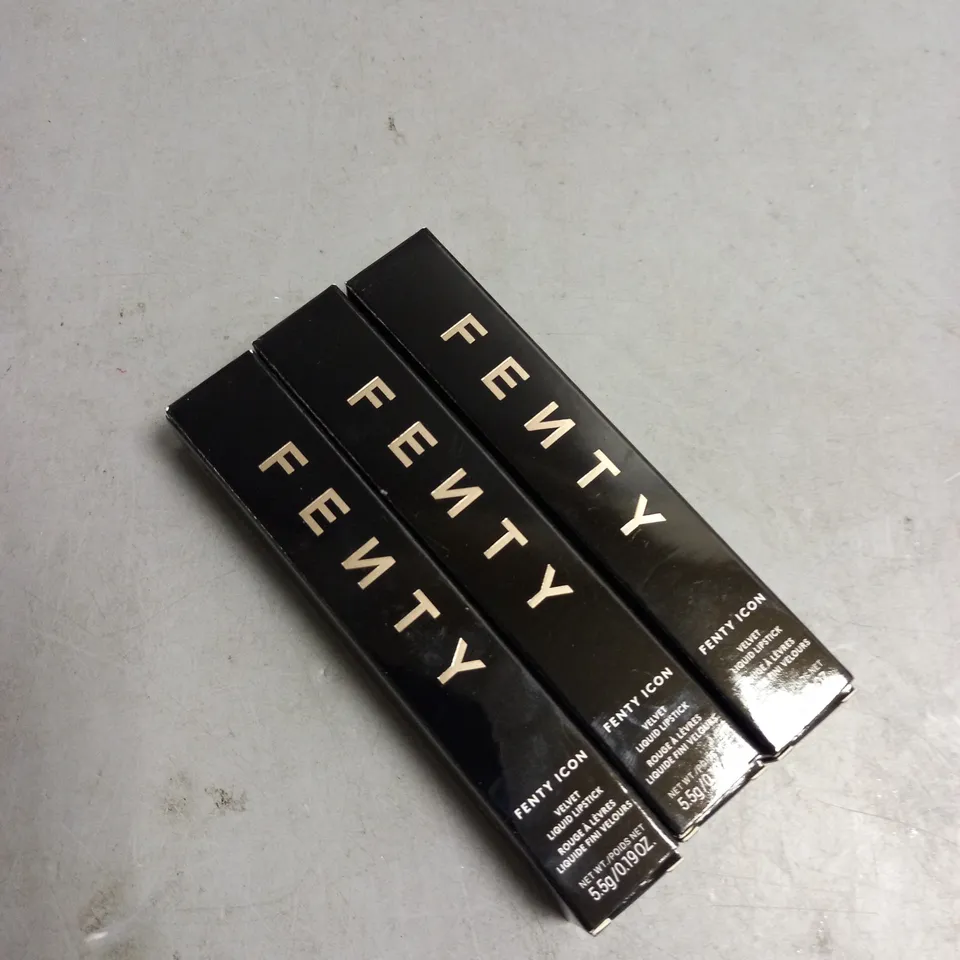 LOT OF 3 FENTY VELVET LIQUID LIPSTICK 5.5G