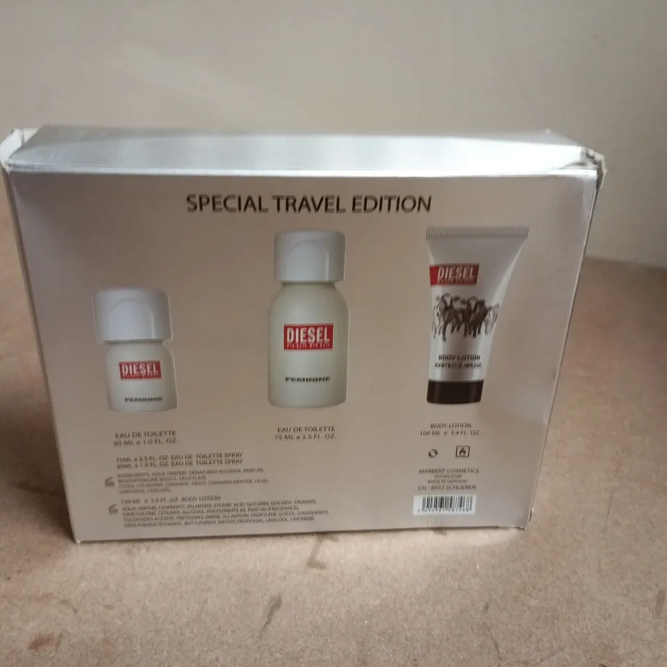 DIESEL SPECIAL TRAVEL EDITION FRAGRANCE GIFT SET – FEMININE, 3‑PIECE