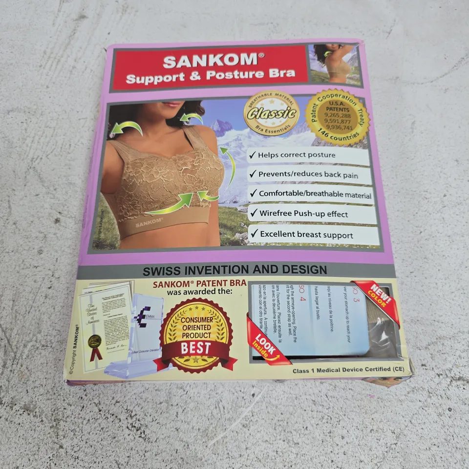 BOXED SANKOM SUPPORT & POSTURE BRA - L/XL