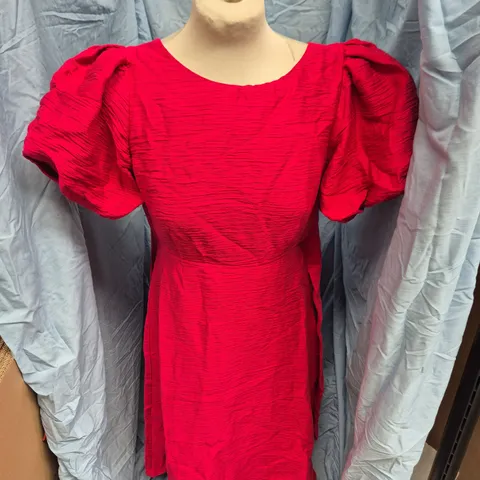 NOBODYS CHILD PETITE ZOLA MIDI DRESS IN DARK PINK - UK 10
