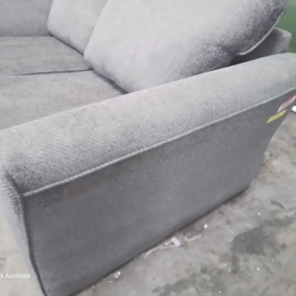 DESIGNER KAYLEIGH TWO SEATER SOFA GREY FABRIC 