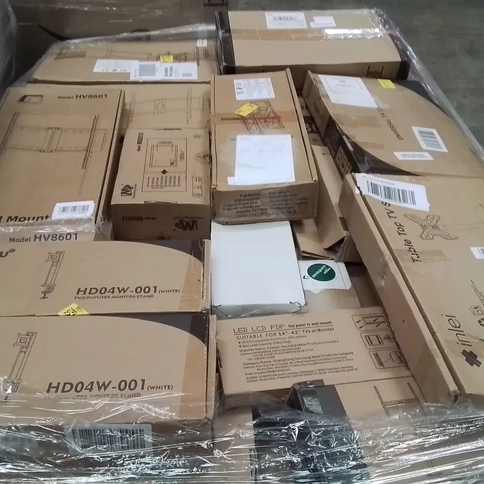 PALLET TO CONTAIN A LARGE QUANTITY OF WALL MOUNTED BRACKETS 