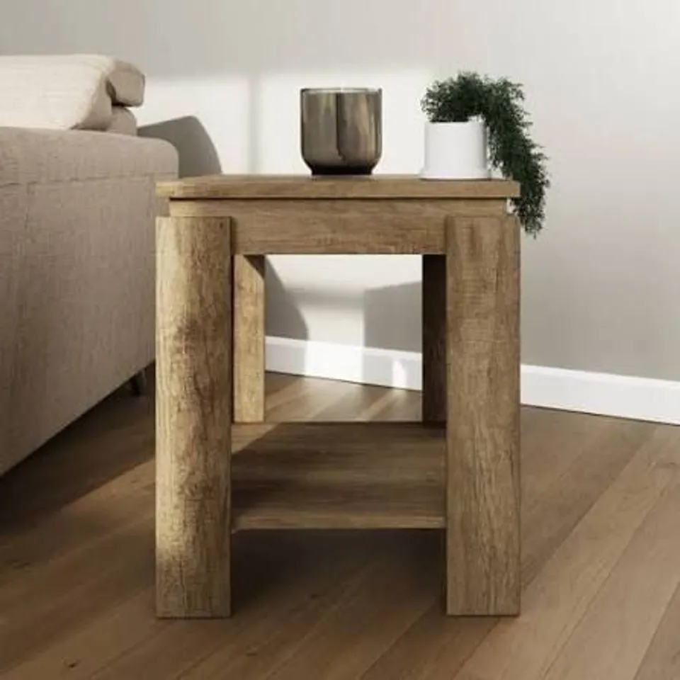 BOXED CANYON OAK LAMP TABLE (1 BOX)