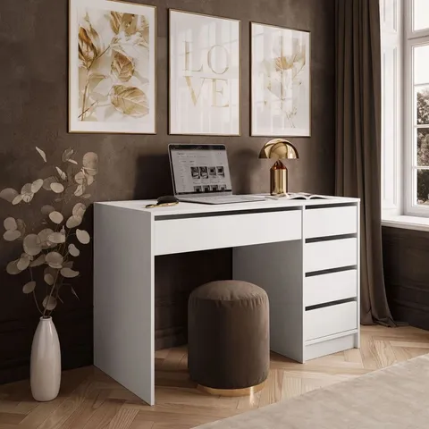 BOXED MADA MAT DESK WITH DRAWERS 