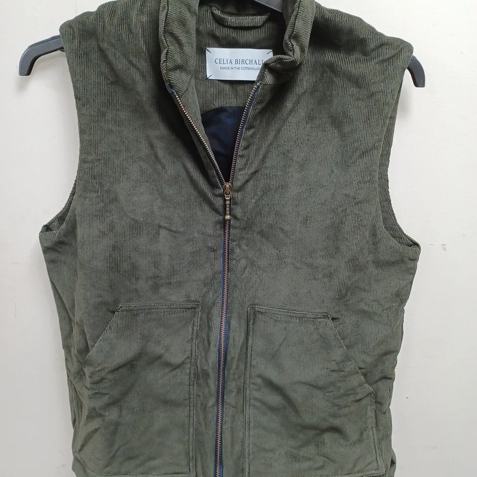 CELIA BIRCHALL GREEN CORD GILET - L