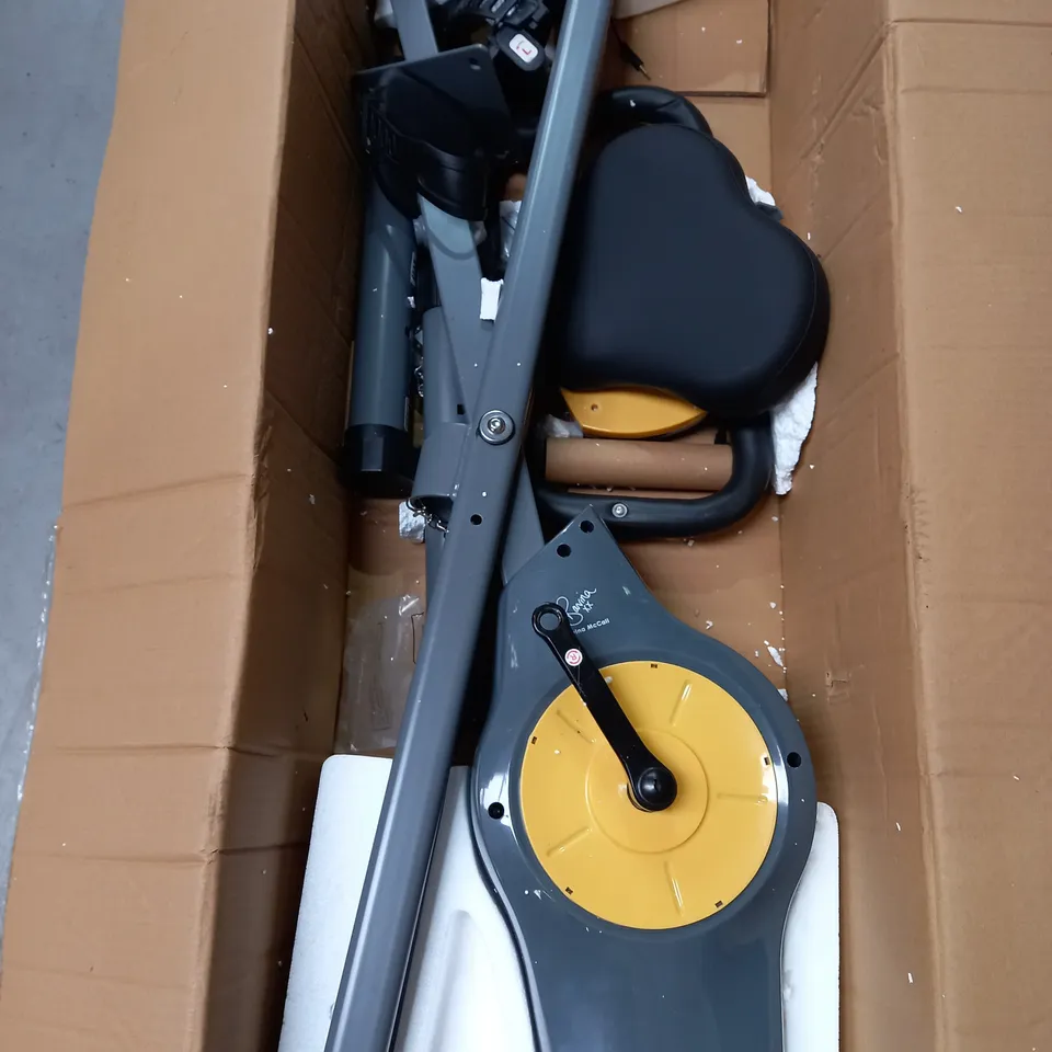 DAVINA FITNESS FOLDING MAGNETIC EXERCISE BIKE, YELLOW [COLLECTION ONLY]
