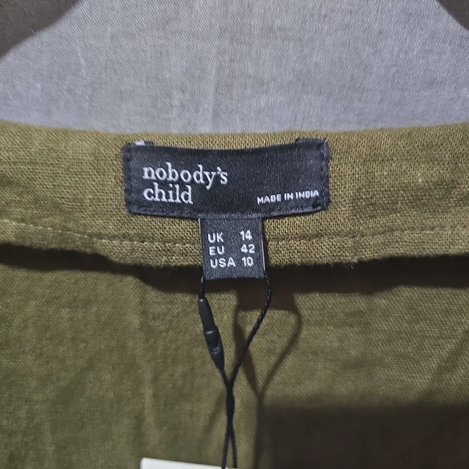 NOBODY'S CHILD SS OHIO JUMPSUIT – UK 14 (EU 42, USA 10) SOFT GREEN