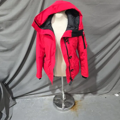 CANADA GOOSE PINK HOODED DOWN PARKA – XS