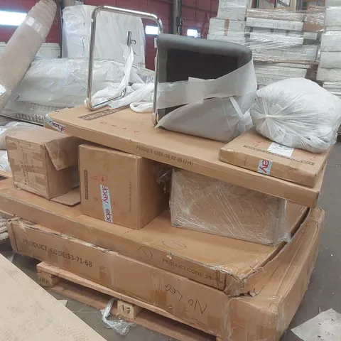 PALLET CONTAINING A LARGE QUANTITY OF ASSORTED DESIGNER FURNITURE PARTS