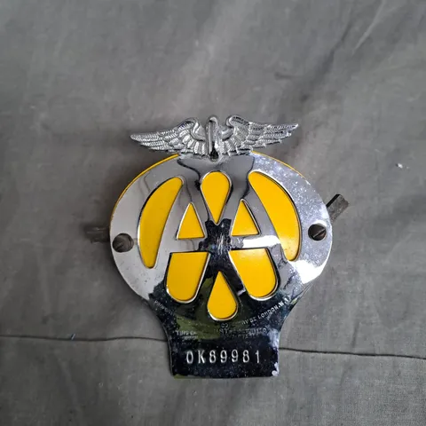 AA CAR BADGE 