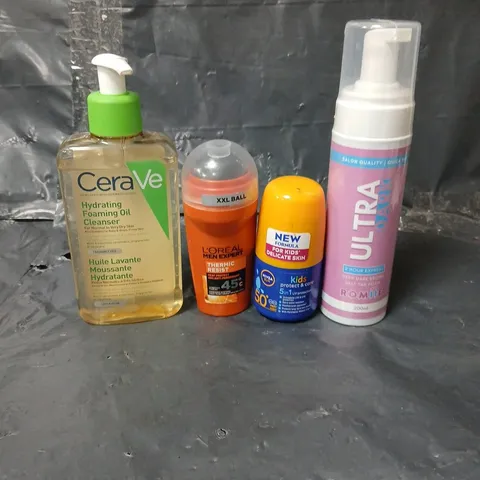 APPROXIMATEY 20 ASSORTED HEALTH AND BEAUTY PRODUCTS TO INCLUDE CERAVE FOAMING OIL CLEANSER, L'OREAL MEN EXPERT ROLL-ON AND ULTRA DARK SELF TAN MOUSSE