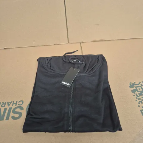 BIGDUDE MEN'S ZIP HOODIE – UK 5XL (EU 5XL, US 4XL) – BLACK