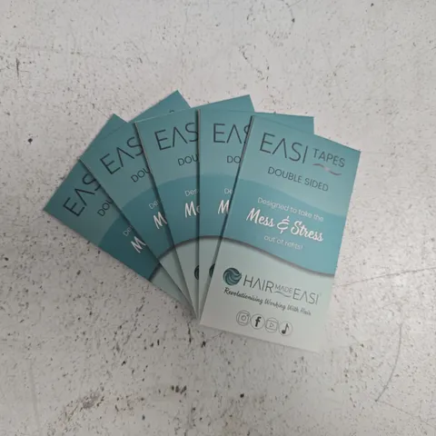 HAIR MADE EASI - EASITAPE HAIR EXTENSION TAPE DOUBLE SIDED TABS - 5 PACKS (60 TAPES PER PACK)