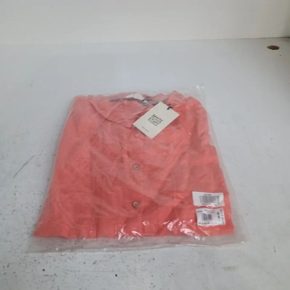 WHITE STUFF SOPHIE LINEN SHIRT – UK 22 (EU 50) MID CORAL