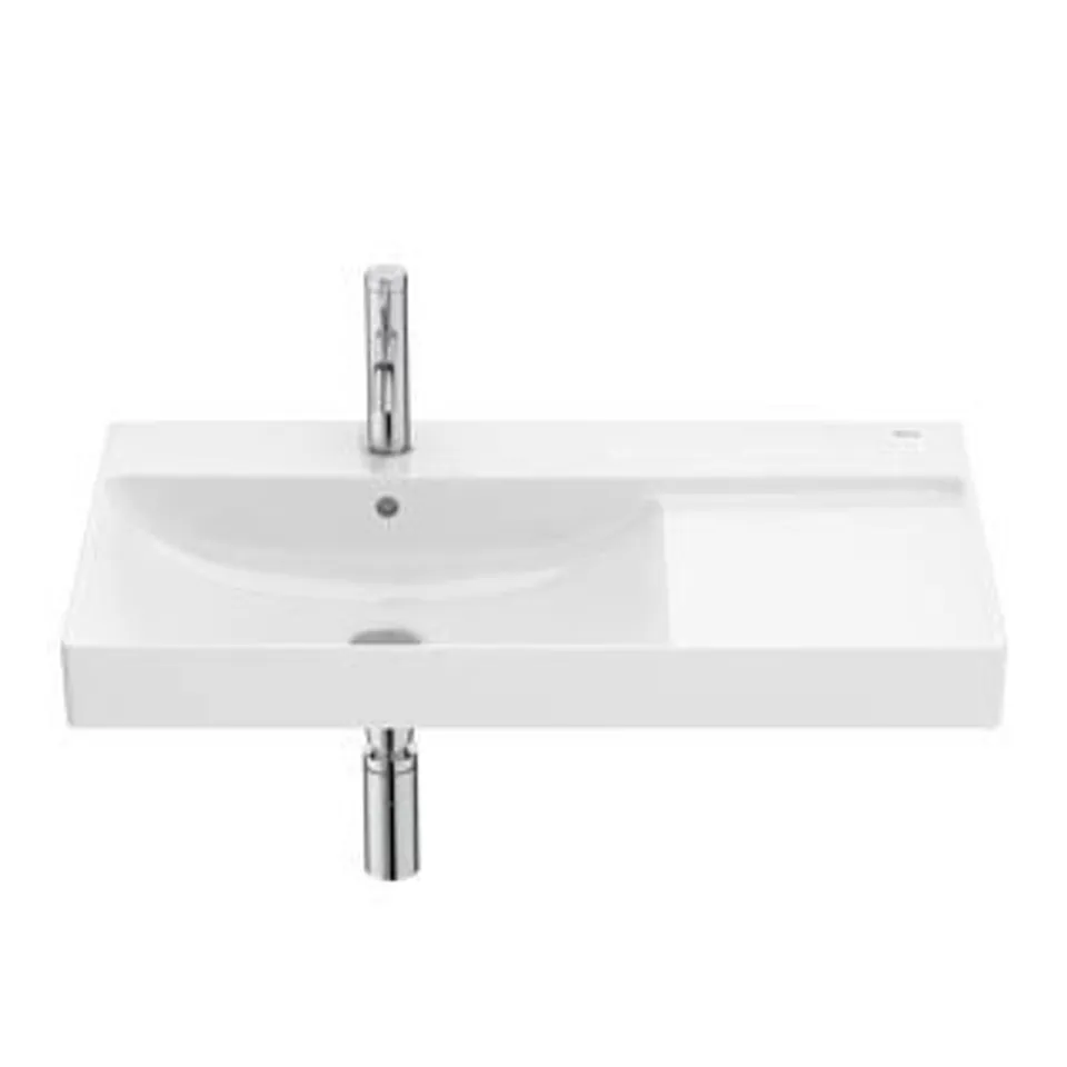 BRAND NEW BOXED ROCA ONA 80X46CM L/H BASIN 1TH - WHITE
