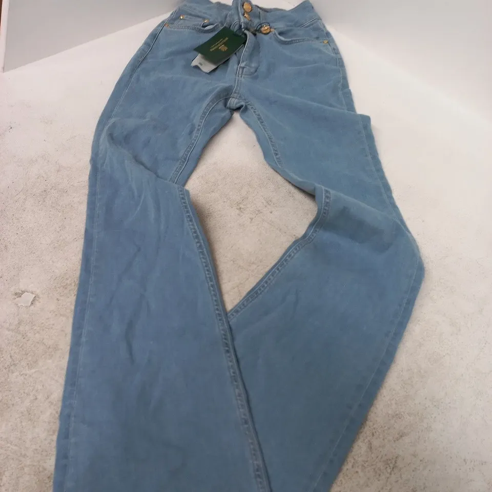 HOLLAND COOPER HIGH RISE FLARED JEANS – LIGHT DENIM, UK 8 (8S)