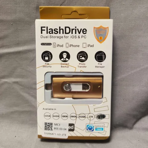 SEALED FLASHDRIVE DUAL STORAGE FOR IOS & PC USB FLASH DRIVE – 2TB (MODEL LXM)