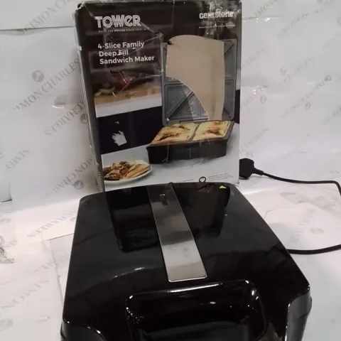 BOXED TOWER 4 SLICE FAMILY TOASTIES MAKER