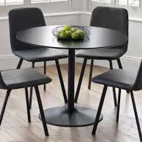 BOXED JULIAN BOWEN NERO ROUND DINING TABLE - BLACK (1 BOX)