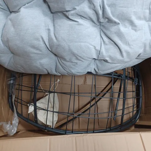 BOXED MY GARDEN STORIES OSLO PADDED LARGE ROCKING CHAIR, GRAPHITE GREY - COLLECTION ONLY