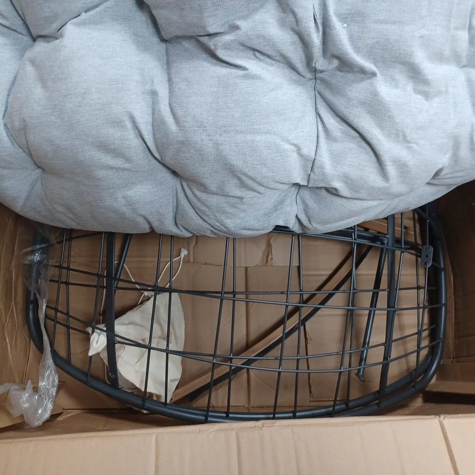 BOXED MY GARDEN STORIES OSLO PADDED LARGE ROCKING CHAIR, GRAPHITE GREY - COLLECTION ONLY