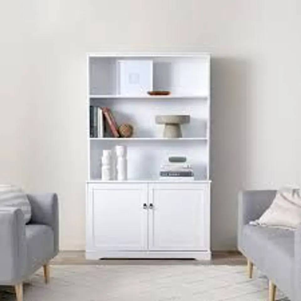 BOXED BRAND NEW HAMPTON BOOKCASE - WHITE (1 BOX)