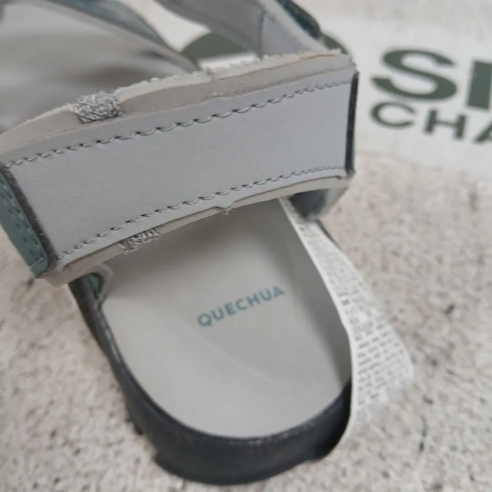 QUECHUA WOMEN’S OUTDOOR SANDALS – TEAL/GREY - SIZE 6.5
