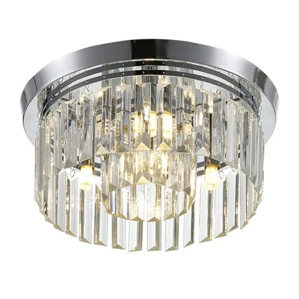 BOXED LIVINGANDHOME CRYSTAL MOUNT CEILING LIGHT