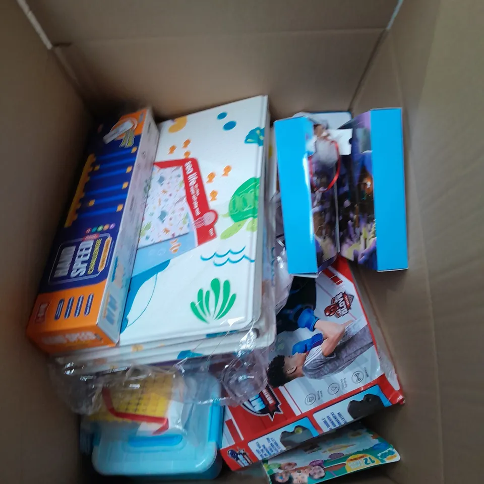 LARGE BOX OF ASSORTED TOYS AND GAMES 