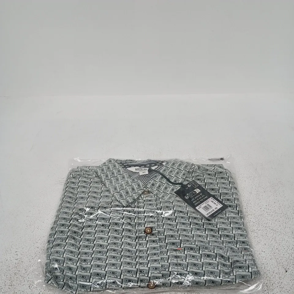 WHITESTUFF CASSETTE TAPE PRINTED SHIRT – UK XS