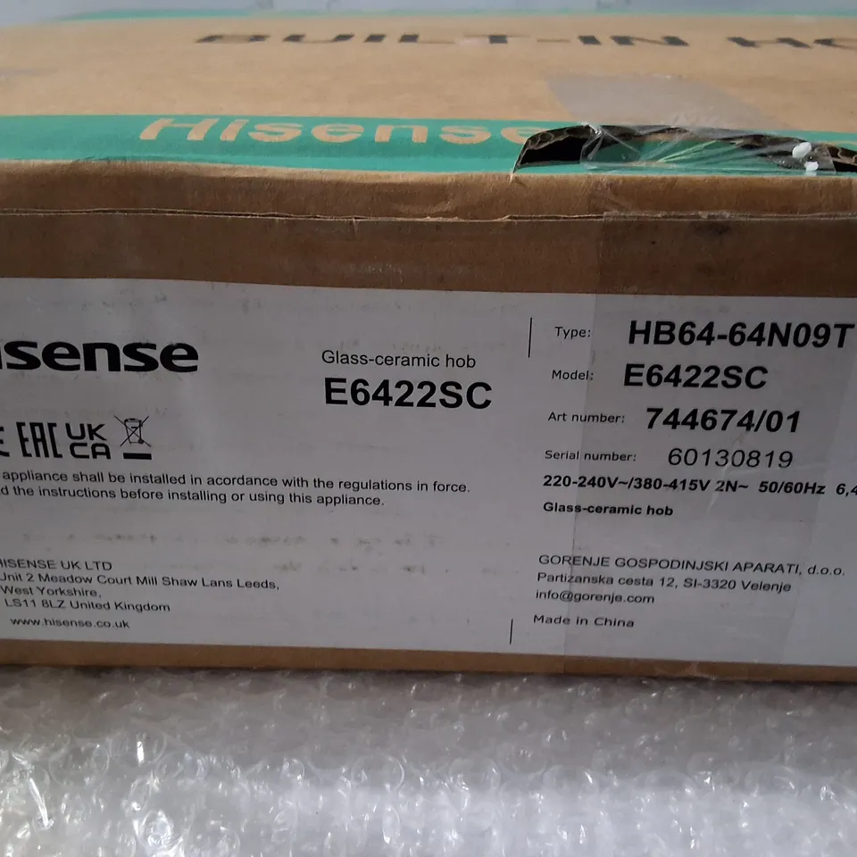 Hisense Glass-Ceramic Hob E6422SC HB64-64N09T